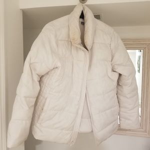 White puffer jacket
